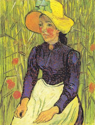 Peasant Girl with Yellow Straw Hat