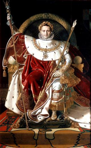 拿破仑在他的皇位上