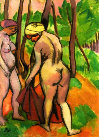 Two Nudes in a Forest