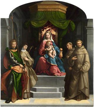 圣母子与阿基坦的圣威廉，克莱尔，帕多瓦的安东尼和弗朗西斯