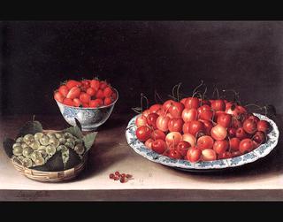 Still Life with Cherries, Strawberries and Gooseberries,