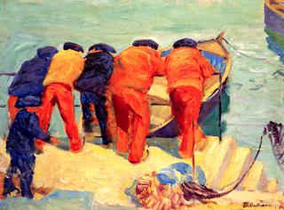 Breton Fishermen at Work