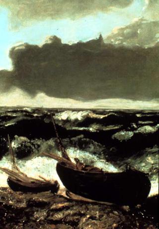 Coastal Scene with Approaching Storm