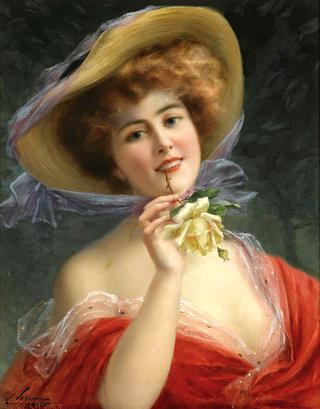 Young Girl with a Rose