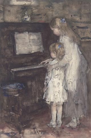 Two Girls, Daughters of the Artist at the Piano