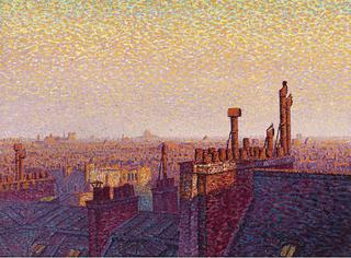 The Roofs of Paris at Sunset