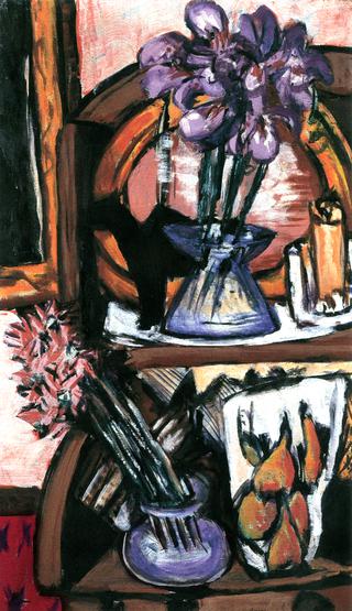 Still Life with Two Flower Vases