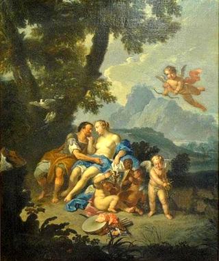 Venus and Mars with Cupids