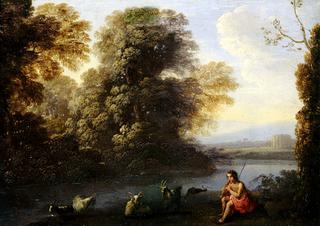 Landscape with River and Shepherd