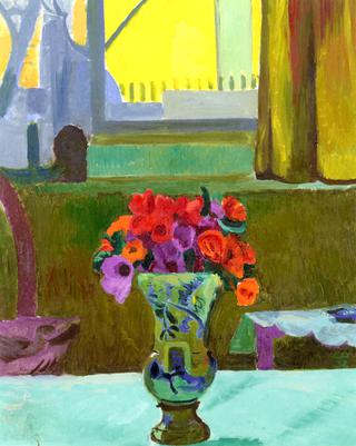 Floral Still Life in front of a Window
