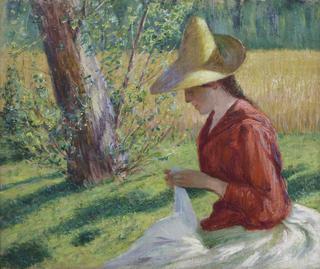Suzanne Hoschede-Monet Sewing