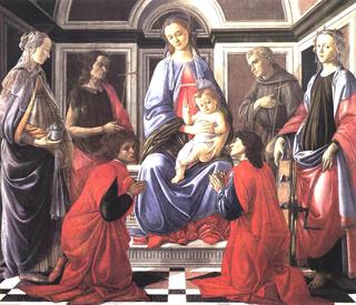 圣母子与六位圣徒（圣安布罗吉奥祭坛画）