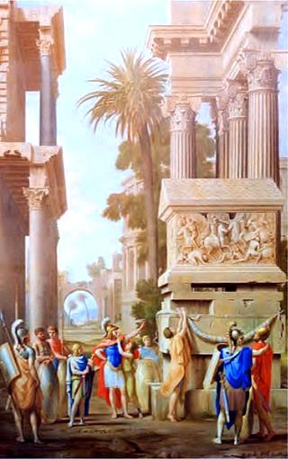 亚历山大装饰阿喀琉斯之墓
