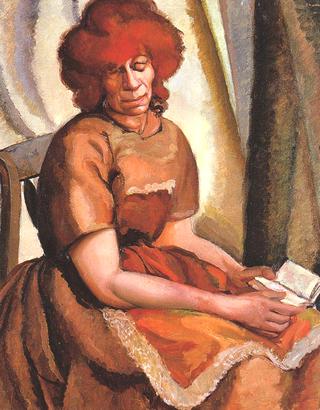 Redheaded Woman Reading