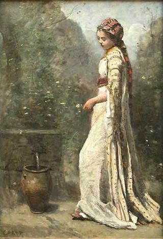 Young Greek Woman at a Fountain