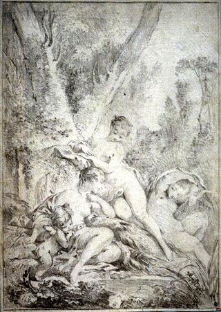 Diana, Cupid and Two Nymphs