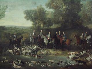 Louis XV Chasing a Deer in the Forest of Saint-Germain