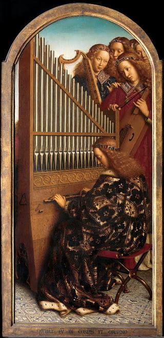 The Ghent Altarpiece: Angels playing music