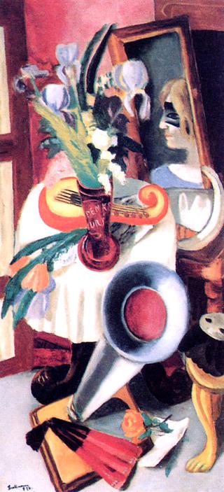 Still LIfe with Gramophone and Irises