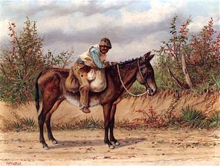 Young Boy on a Mule