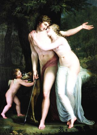 Adonis and Venus with Cupid