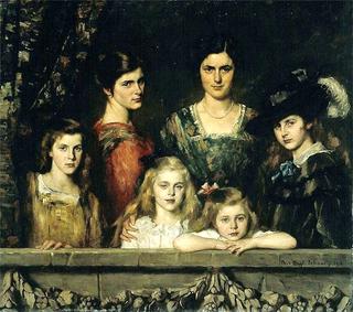 The six daughters of Charles E. H. Boissevain and his wife Maria Barbera Pijnappel