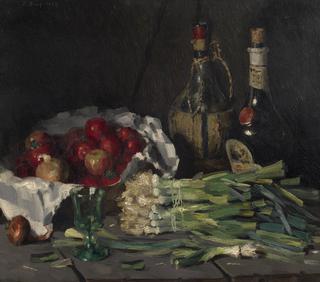 Still Life with Onions and Tomatoes