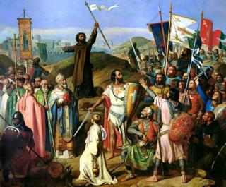 Procession Of Crusaders Around Jerusalem