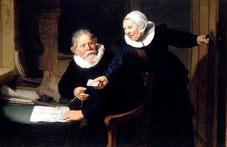简·里克森和他的妻子格里特·詹斯的双人肖像