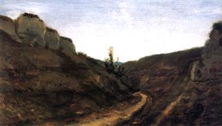A Country Road in a Hilly Landscape