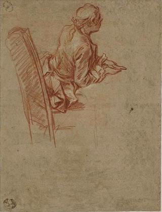 Study of a Boy Seated on a Chair for 'Of Three Things, Will You Do One for Me'