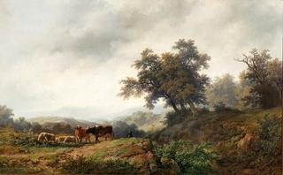 Landscape with Cows and Herdsman