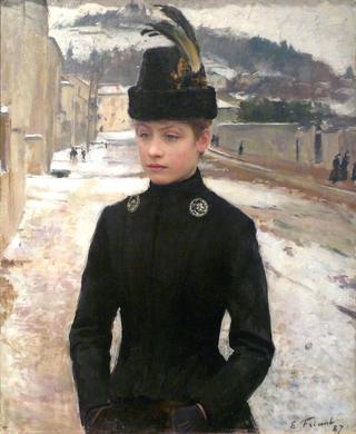 Young Woman of Nancy in a Winter Landscape