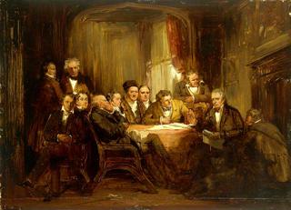 Sir Walter Scott and His Literary Friends at Abbotsford (study)