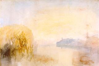 Lake with Distant Headland and Palaces, Study for
