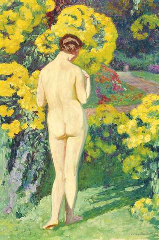 Young Woman in Garden