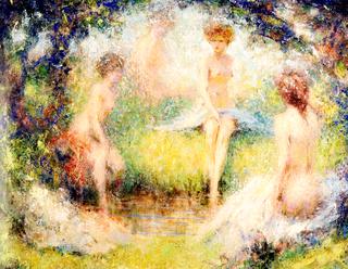 Four Nudes in a Forest