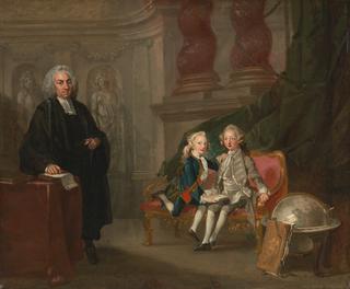 Prince George and Prince Eward Augustus with their Tutor Dr. Francis Ayscough