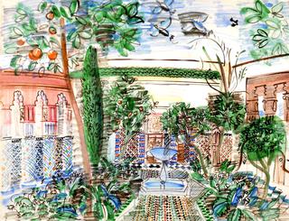 马拉喀什苏丹宫殿的花园