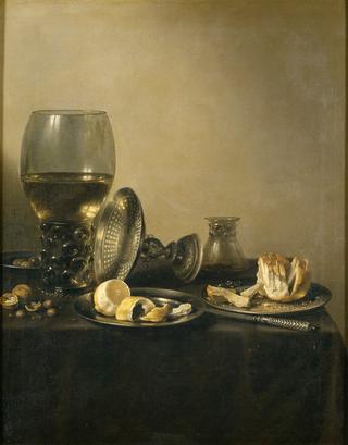 Still Life with Goblet, Silver Tureen and Bread