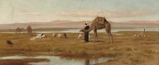 Arab Shepherds Grazing their Flocks