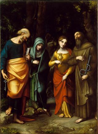 圣徒彼得、玛莎、抹大拉的马利亚和伦纳德