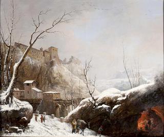 A Winter Landscape with the Convent of San Cosimato near Tivoli