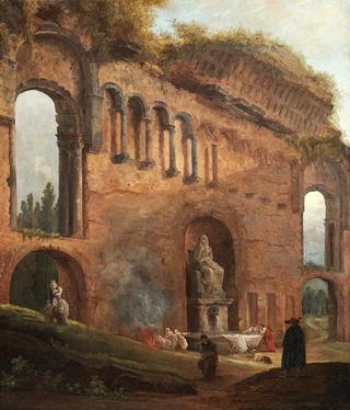 Roman Ruins with Laundresses