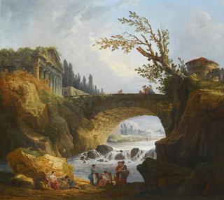 River Landscape with Washerwomen