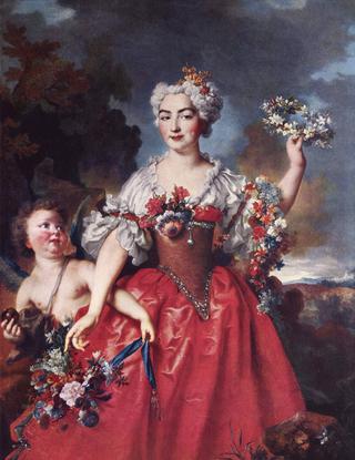 Portrait of Marquise de Gueydan as Flora