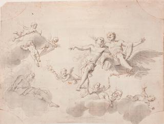 Jupiter, Mercury and the Time, with Putti