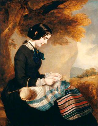 Mary Isabella Grant Knitting a Shawl