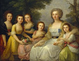 安娜·普罗塔索娃伯爵夫人与侄女的画像