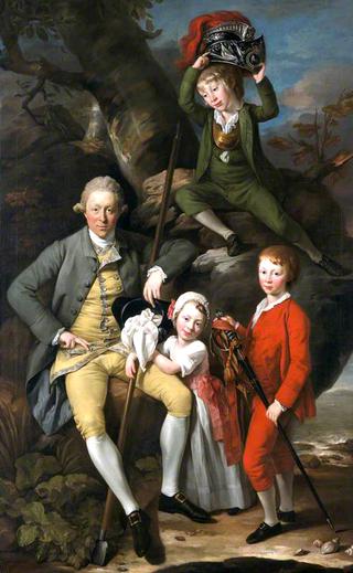 泰斯顿的亨利·奈特和他的三个孩子